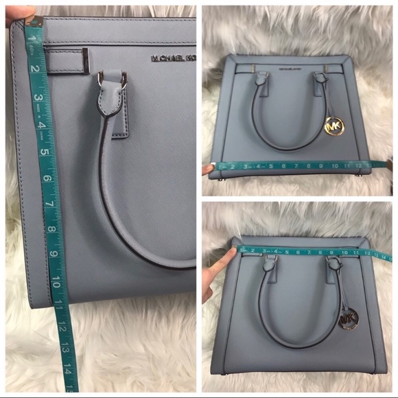 Michael Kors Pale Blue Saffiano Large Dillon - Picture 6 of 8